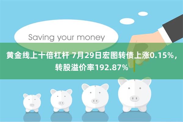 黄金线上十倍杠杆 7月29日宏图转债上涨0.15%，转股溢价率192.87%