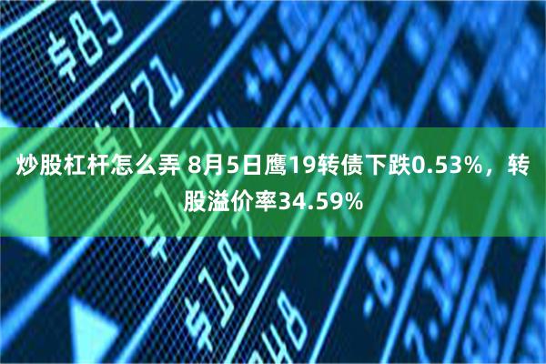 炒股杠杆怎么弄 8月5日鹰19转债下跌0.53%，转股溢价率34.59%