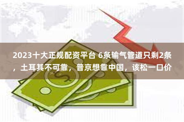 2023十大正规配资平台 6条输气管道只剩2条，土耳其不可靠，普京想靠中国，该松一口价