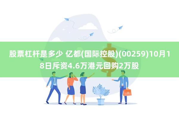 股票杠杆是多少 亿都(国际控股)(00259)10月18日斥资4.6万港元回购2万股